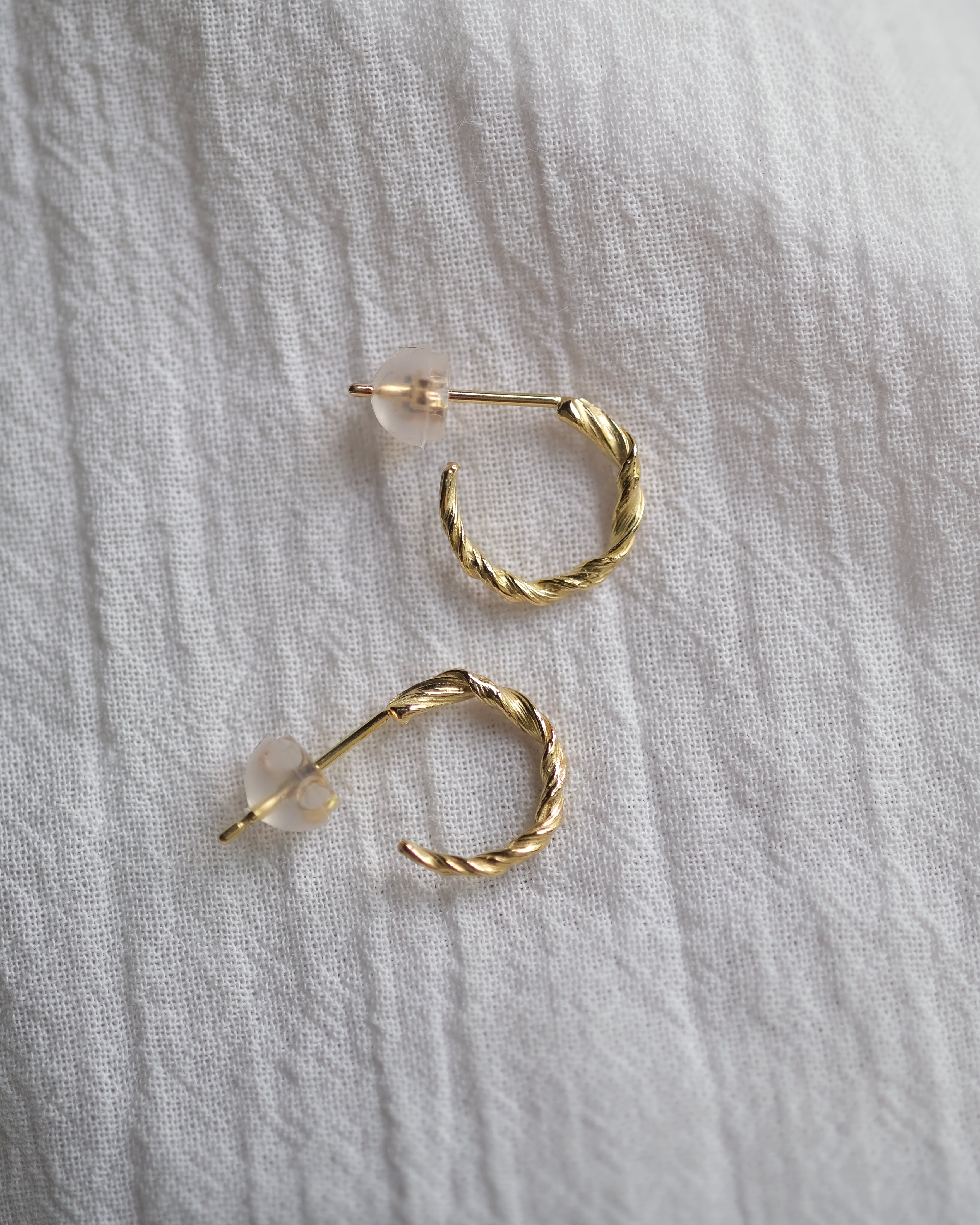 Twisted Texture Miniature Hoops